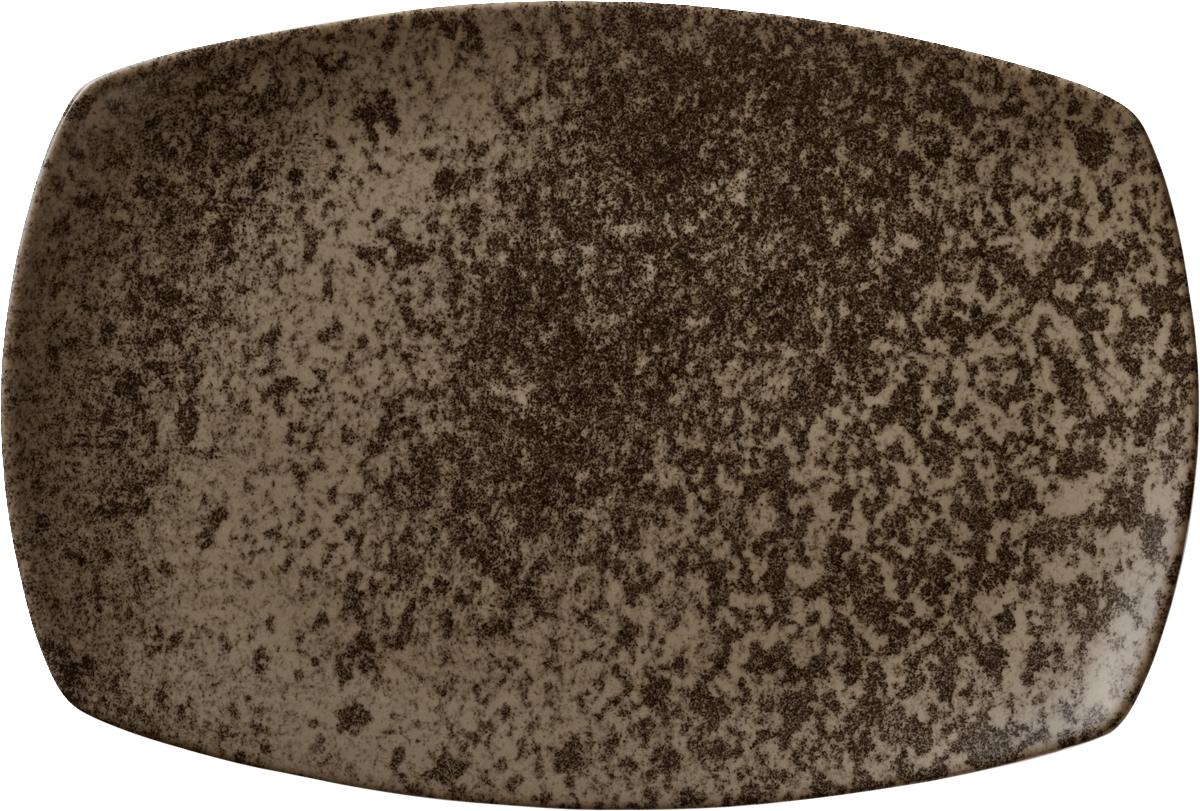 Platte rechteckig coup 36x23cm SANDSTONE DARK BROW