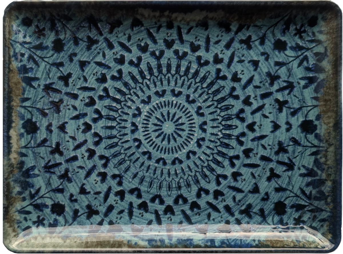 Platte rechteckig indigo 23x17cm MIRAGE