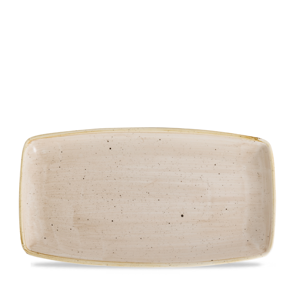 Platte eckig 35x19cm STONECAST nutmeg cream