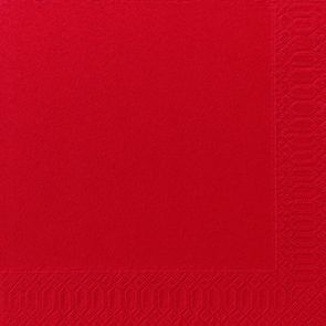 85250 250 Stück Zellstoff Serviette 40x40 3-lagig 1/4 rot