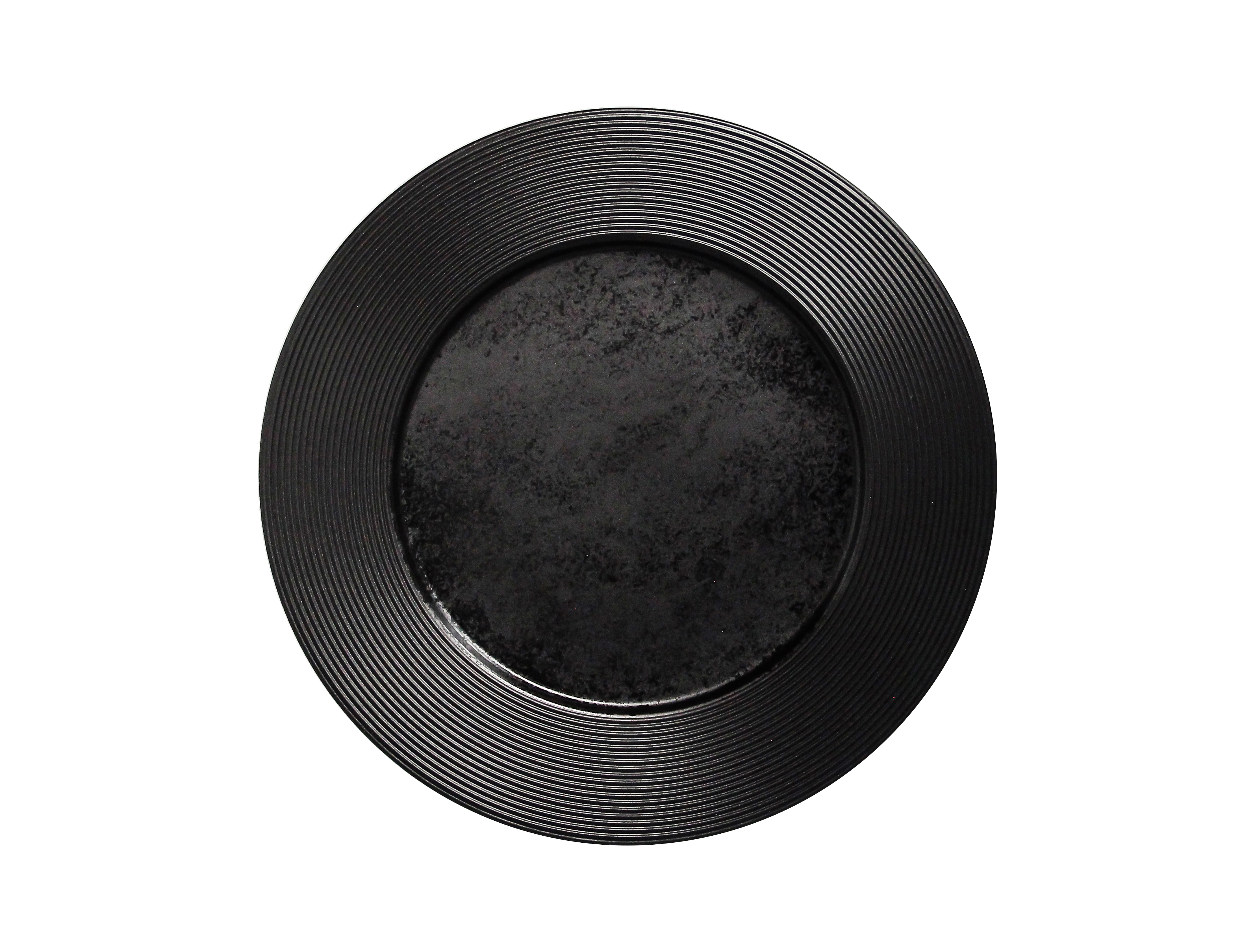 Teller flach Ø32,2cm H2,8cm EDGE black