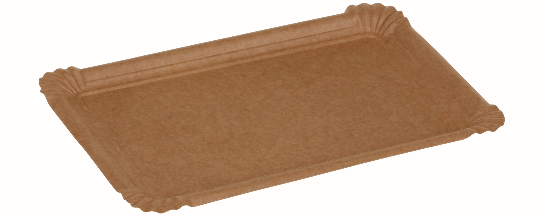 151577 250 Stück Pappteller 130x200mm ohne Beschichtung