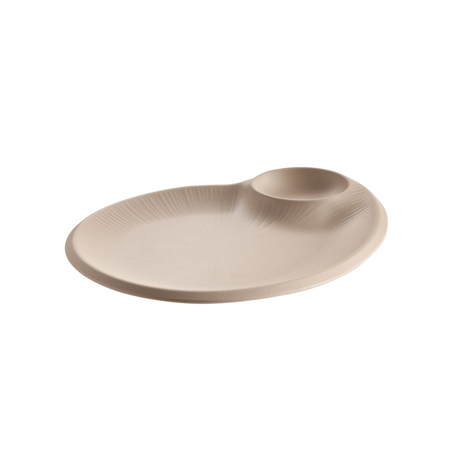 Teller 30x25cm H2,5cm NERO sand