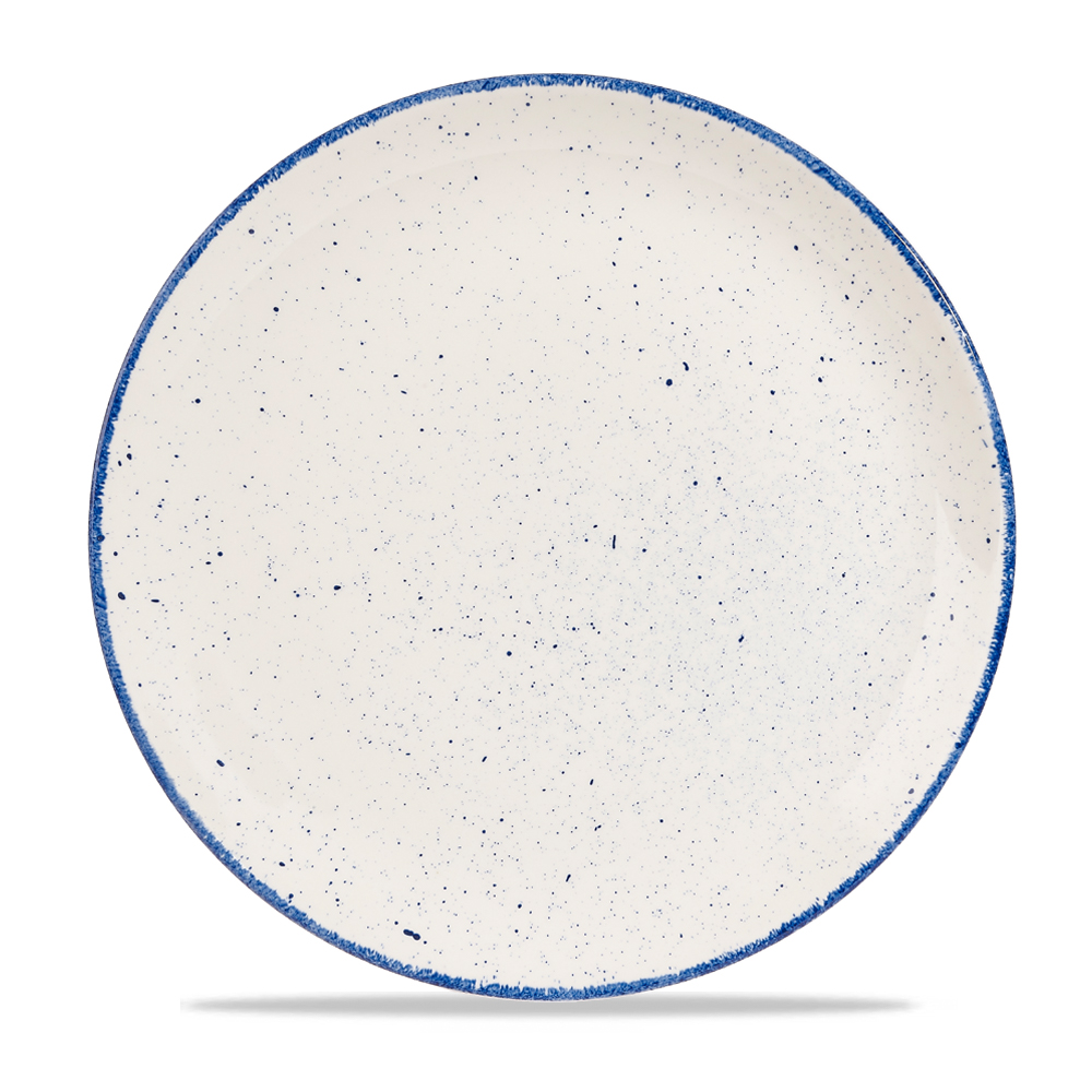 Teller flach coup 28,8cm STONECAST HINTS indigo