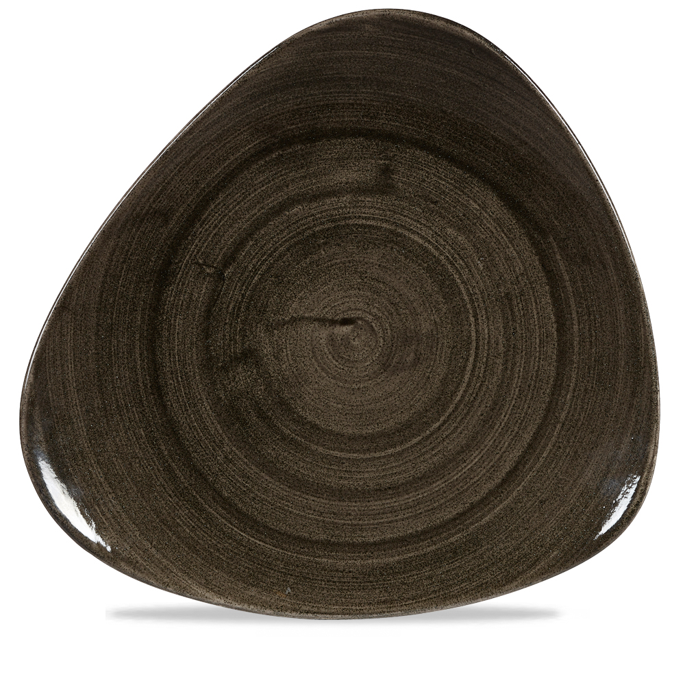 Teller dreieckig 31,1cm STONECAST PATINA iron black