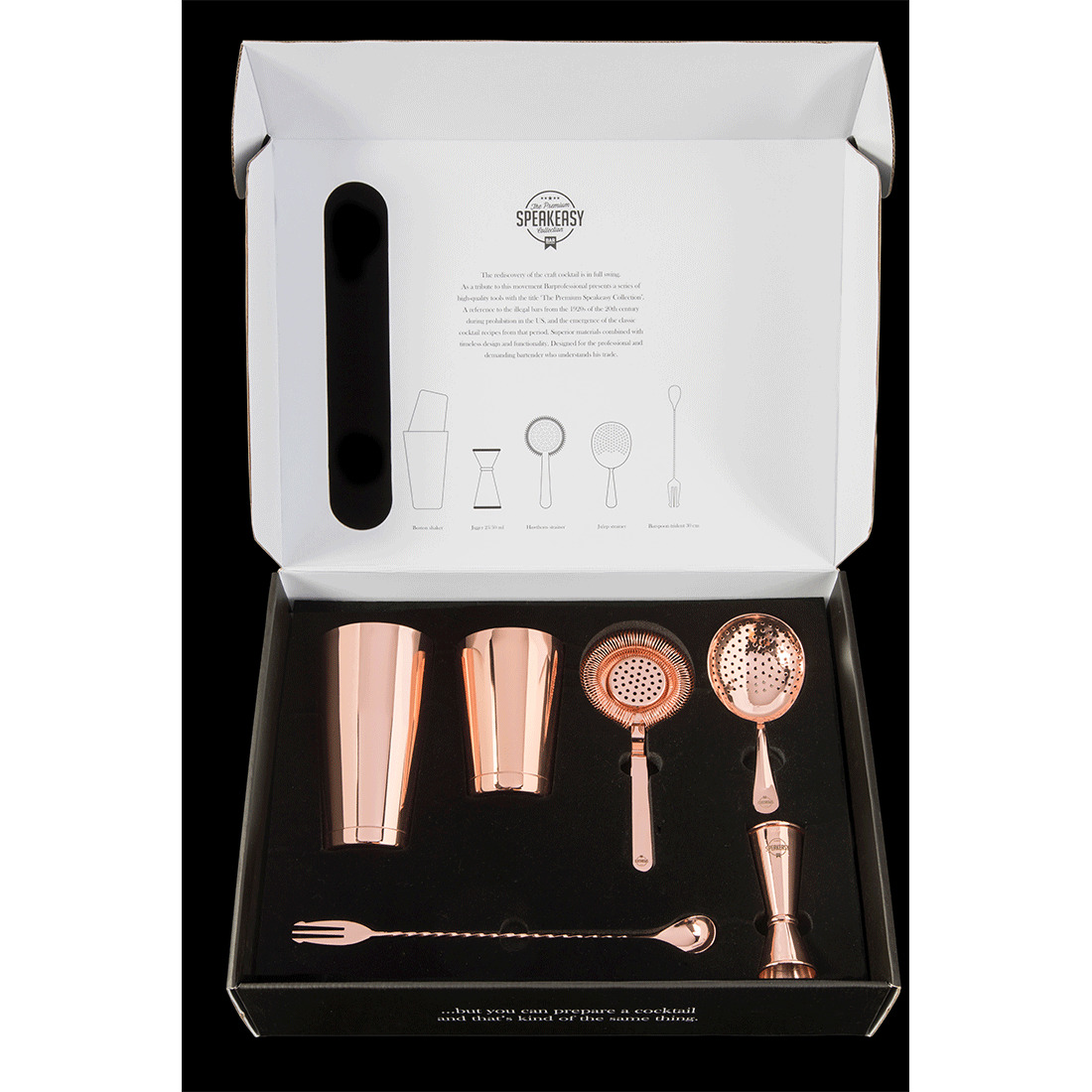 Cocktail Box Edelstahl kupferfarben Cocktail Box Edelstahl kupferfarben