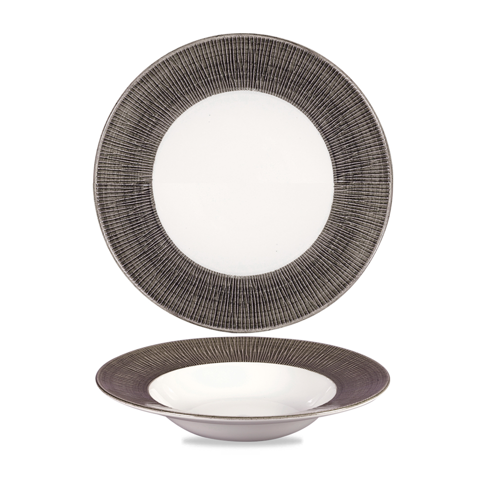 Teller tief breite Fahne 24cm BAMBOO dusk