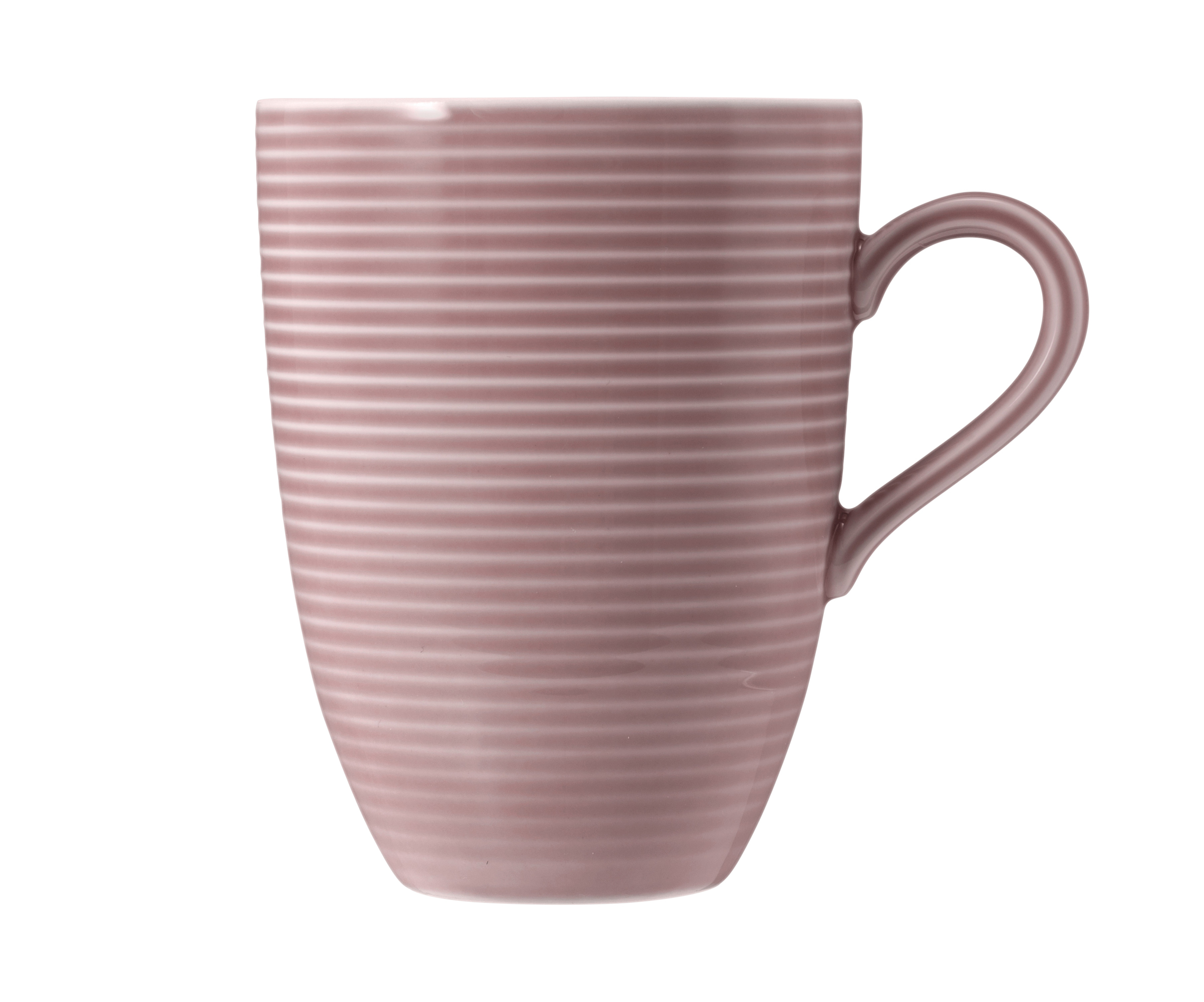 Becher rund mit Relief mit Henkel 0,35l mit Relief BEAT altrosa