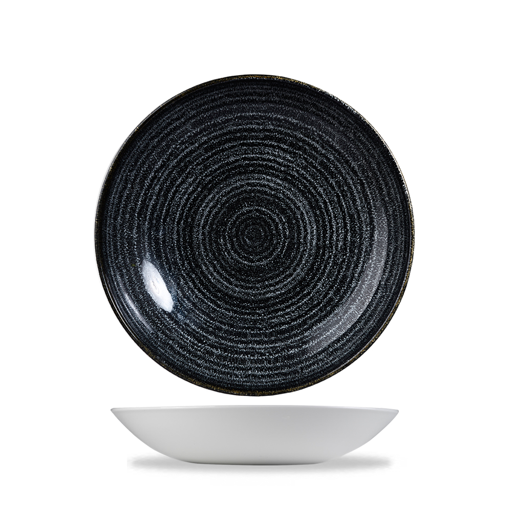 Schale coup 18,2cm STUDIO PRINTS HOMESPUN charcoal black