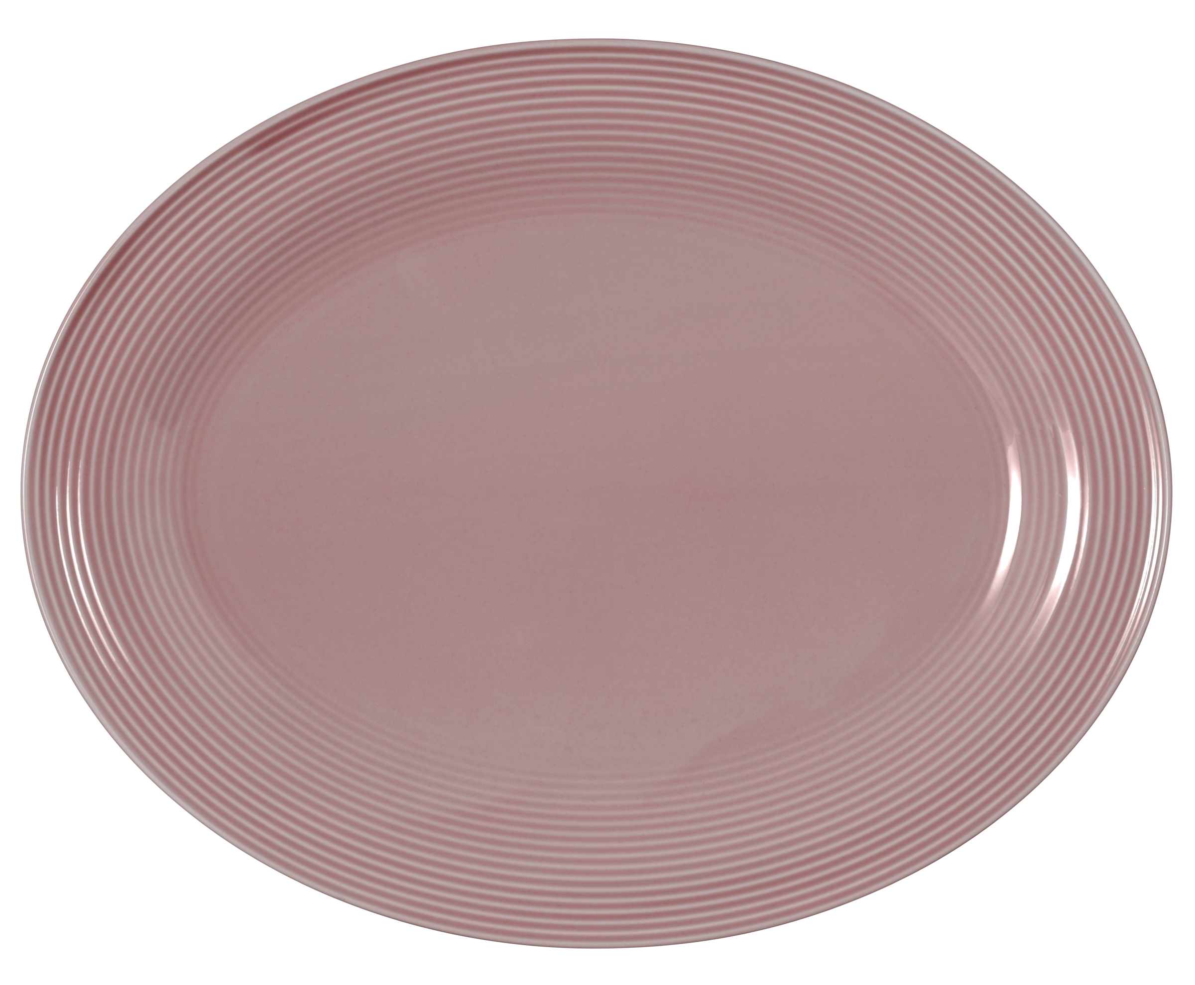 Platte oval mit Relief oval 35x28cm BEAT altrosa