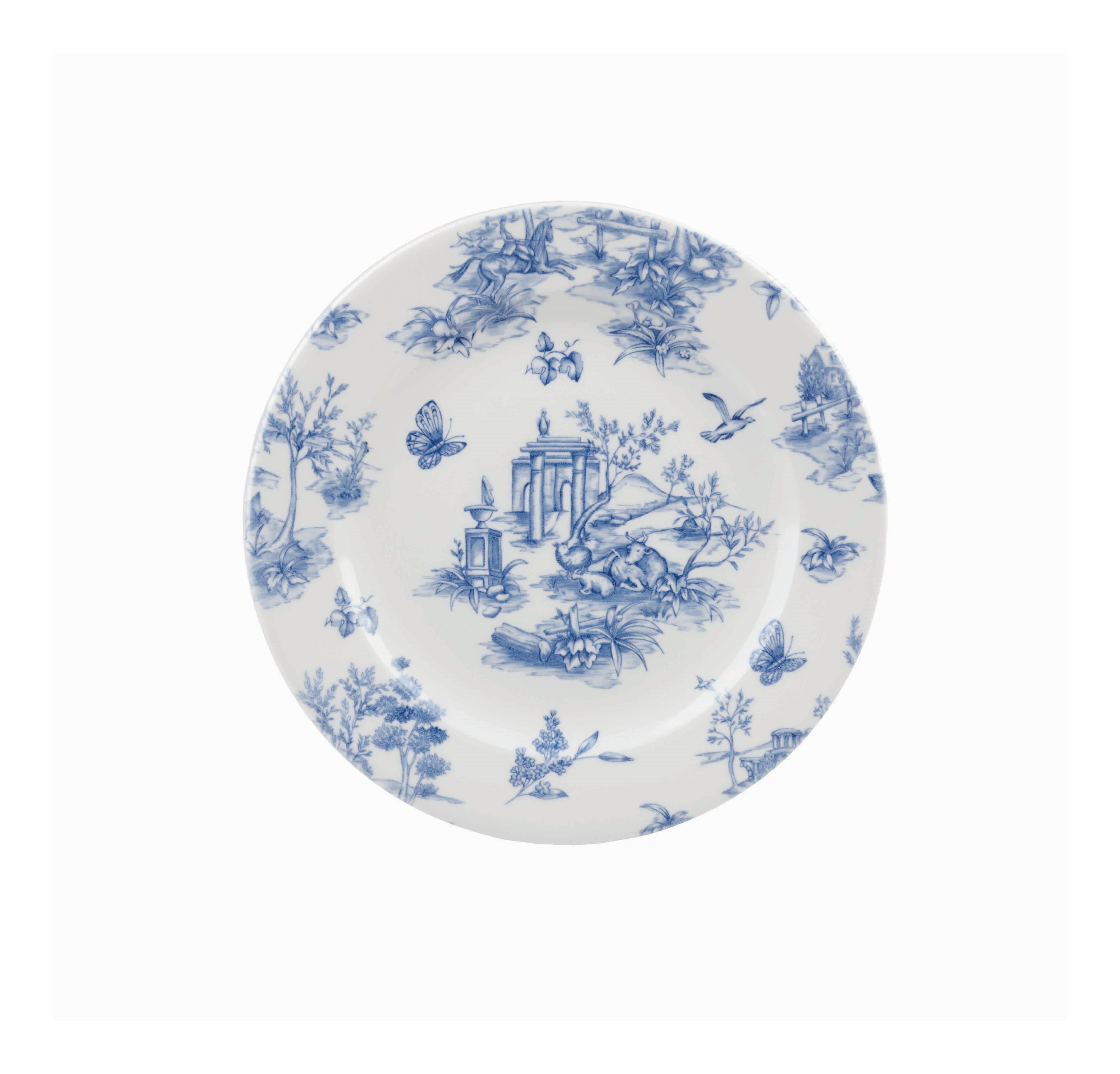 122811 Teller flach 17cm VINTAGE PRINTS prague toile