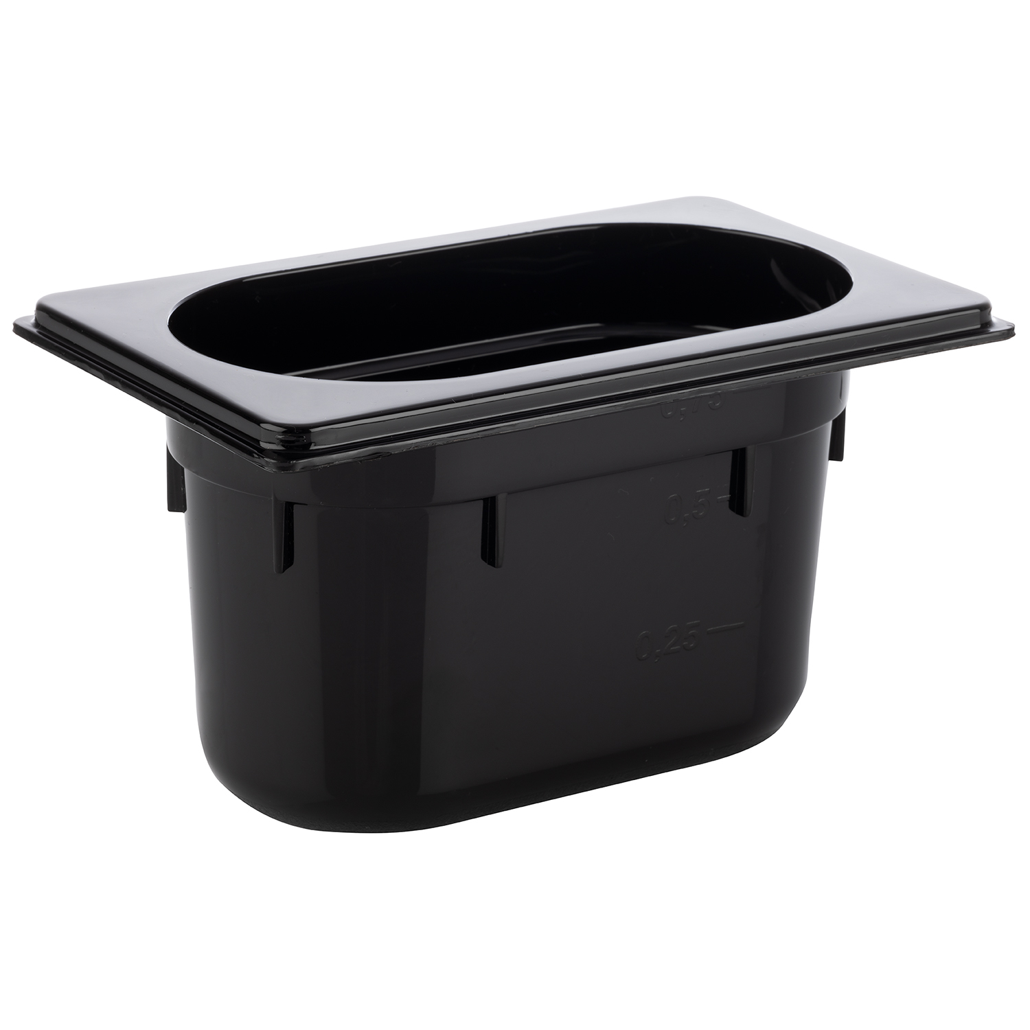 GN -Behälter 1/9-100mm Polycarbonat schwarz