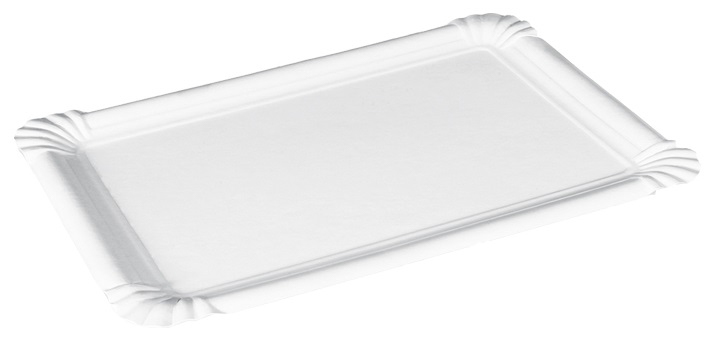 84875 250 Stück Pappteller eckig 16x23cm