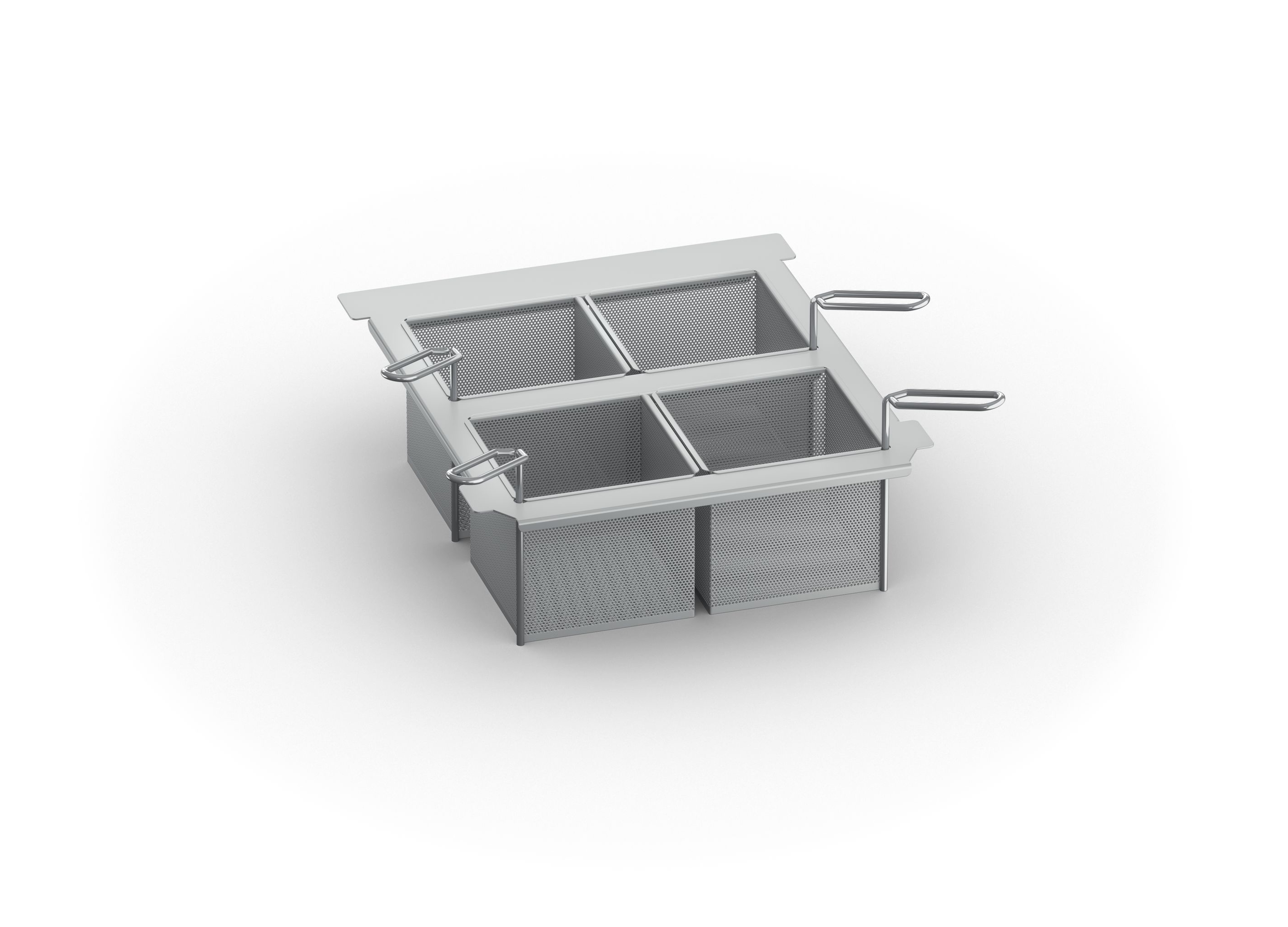 Kit 4 Körbe+Portionskorbrahmen 60.75.300