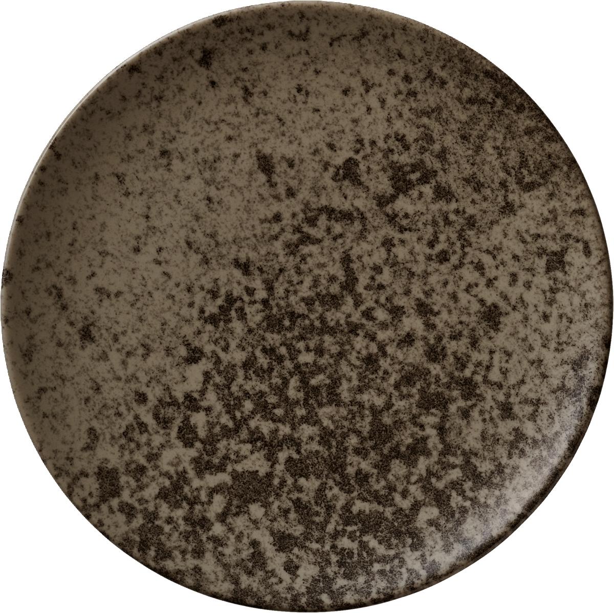 Teller flach rund coup 17cm SANDSTONE DARK BROWN