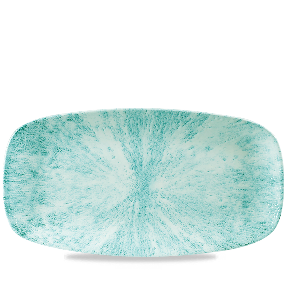 Platte eckig 35,5x18,9cm STONE No. 4 aquamarine