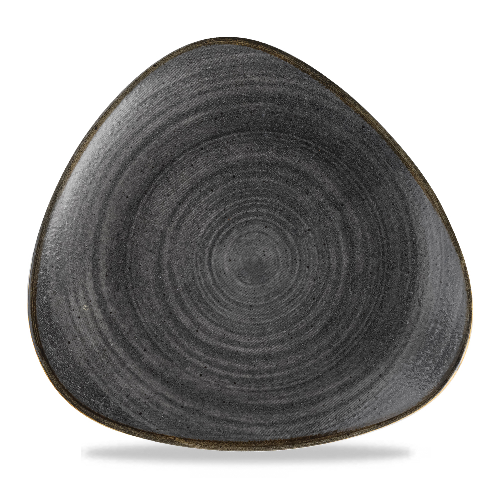 Teller dreieckig 26,5cm STONECAST RAW Black