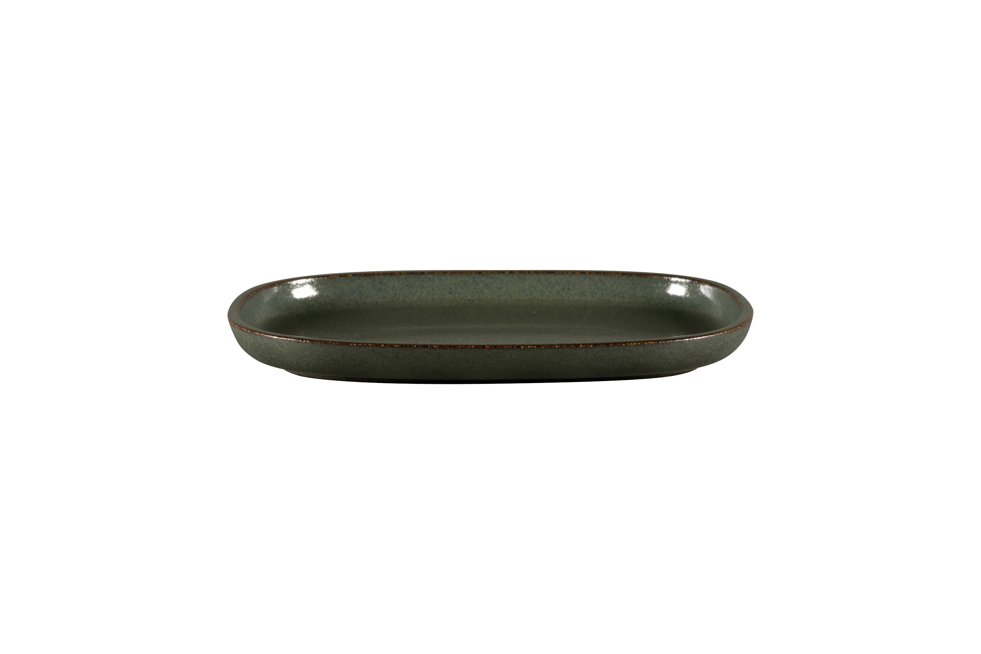 Platte oval 26x18cm RAKSTONE EASE caldera green