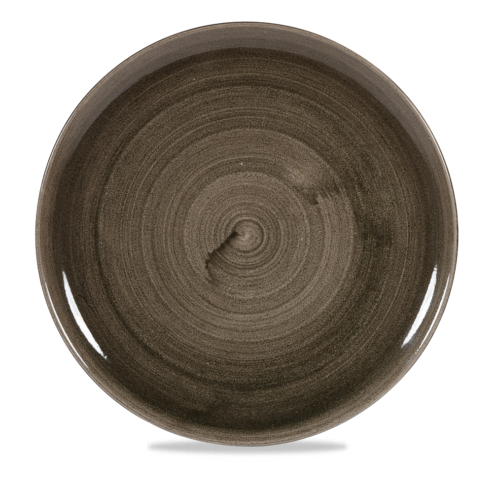 Teller flach coup 32,4cm STONECAST PATINA iron black
