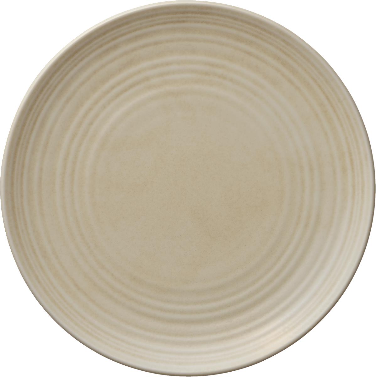 Teller flach coup Struktur 17cm COUNTRY HOUSE SAND