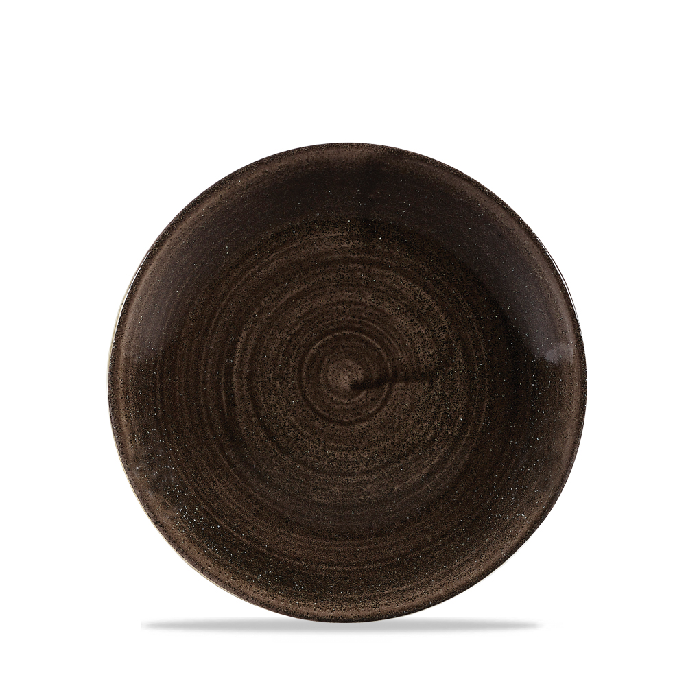Teller flach coup 16,5cm STONECAST PATINA iron black