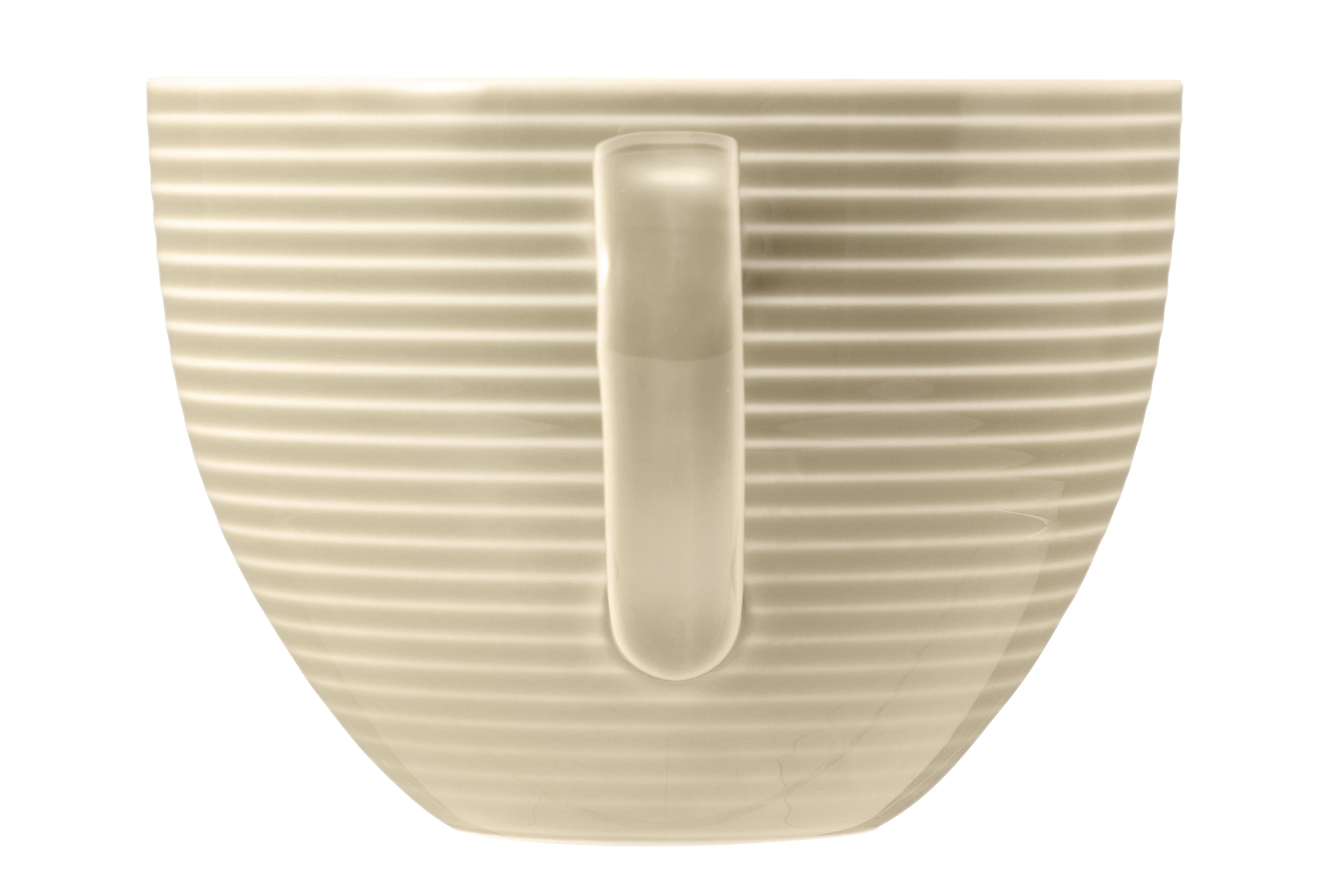 Milchkaffeetasse rund mit Relief 0,35l mit Relief BEAT sandbeige