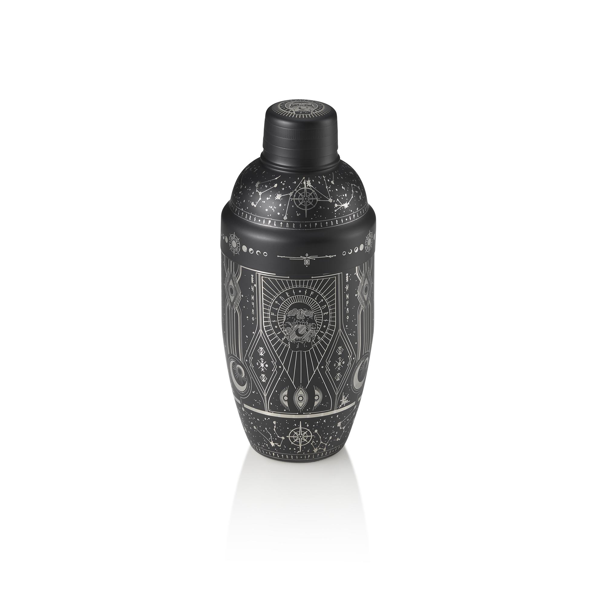 Shaker Tattoo 0,5l Ø8,5cm NOCTURN 18/8 schwarz/gold Shaker Tattoo 0,5l Ø8,5cm NOCTURN 18/8 schwarz/gold