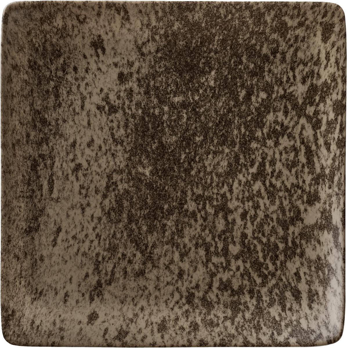 Teller flach quadratisch 29cm SANDSTONE DARK BROWN