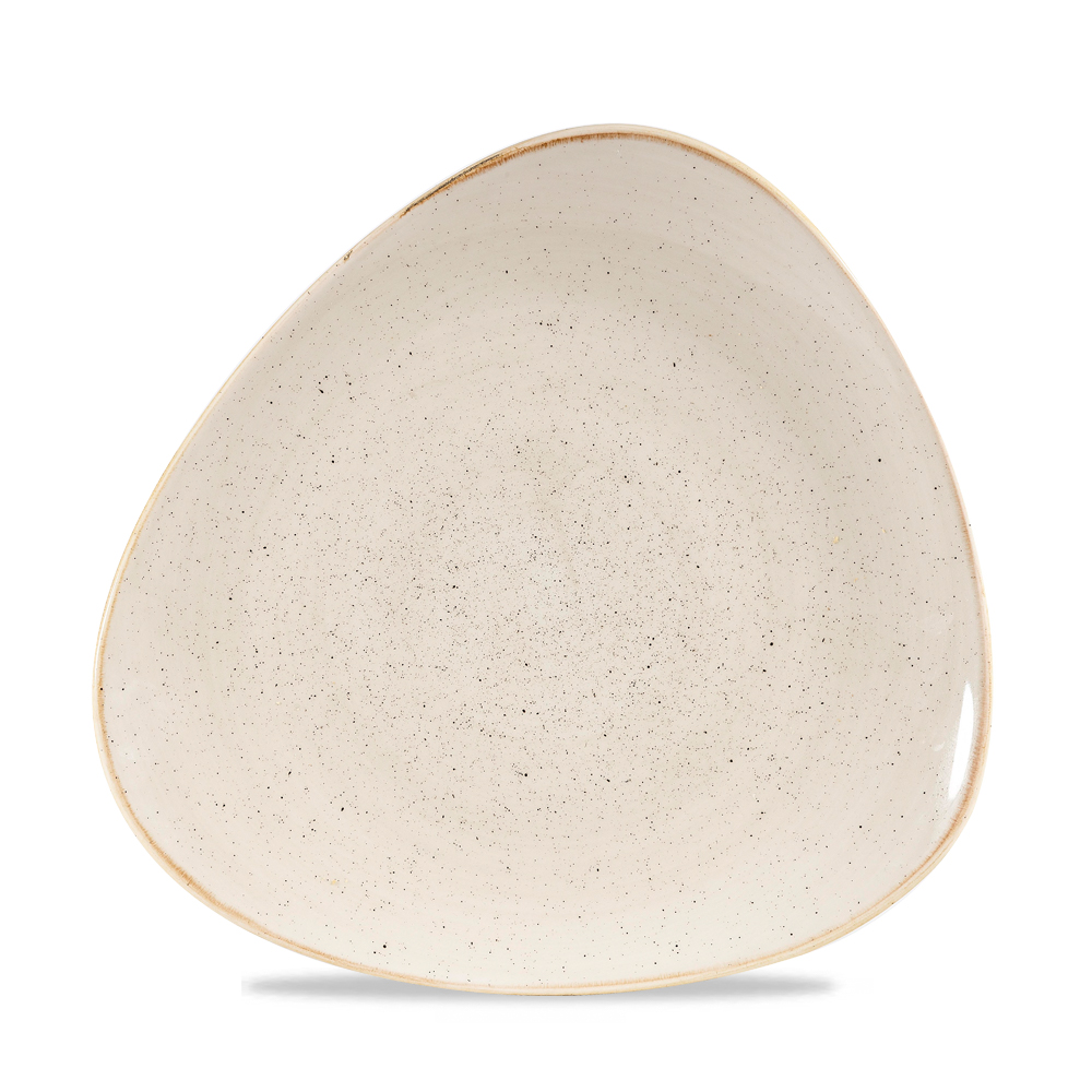 Teller flach dreieckig 26,5cm STONECAST cream
