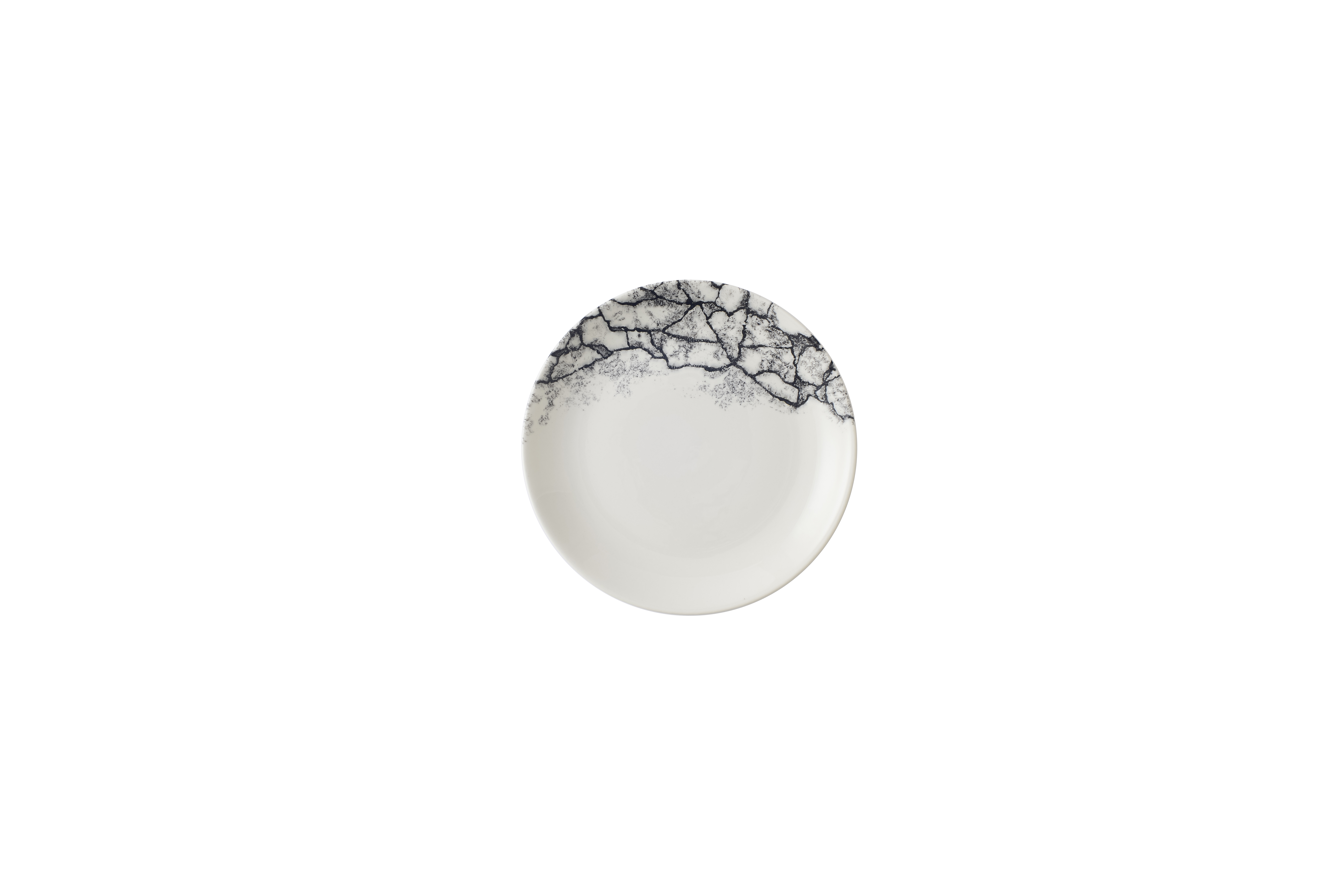 Teller flach coup 16,5cm KINTSUGI quartz black