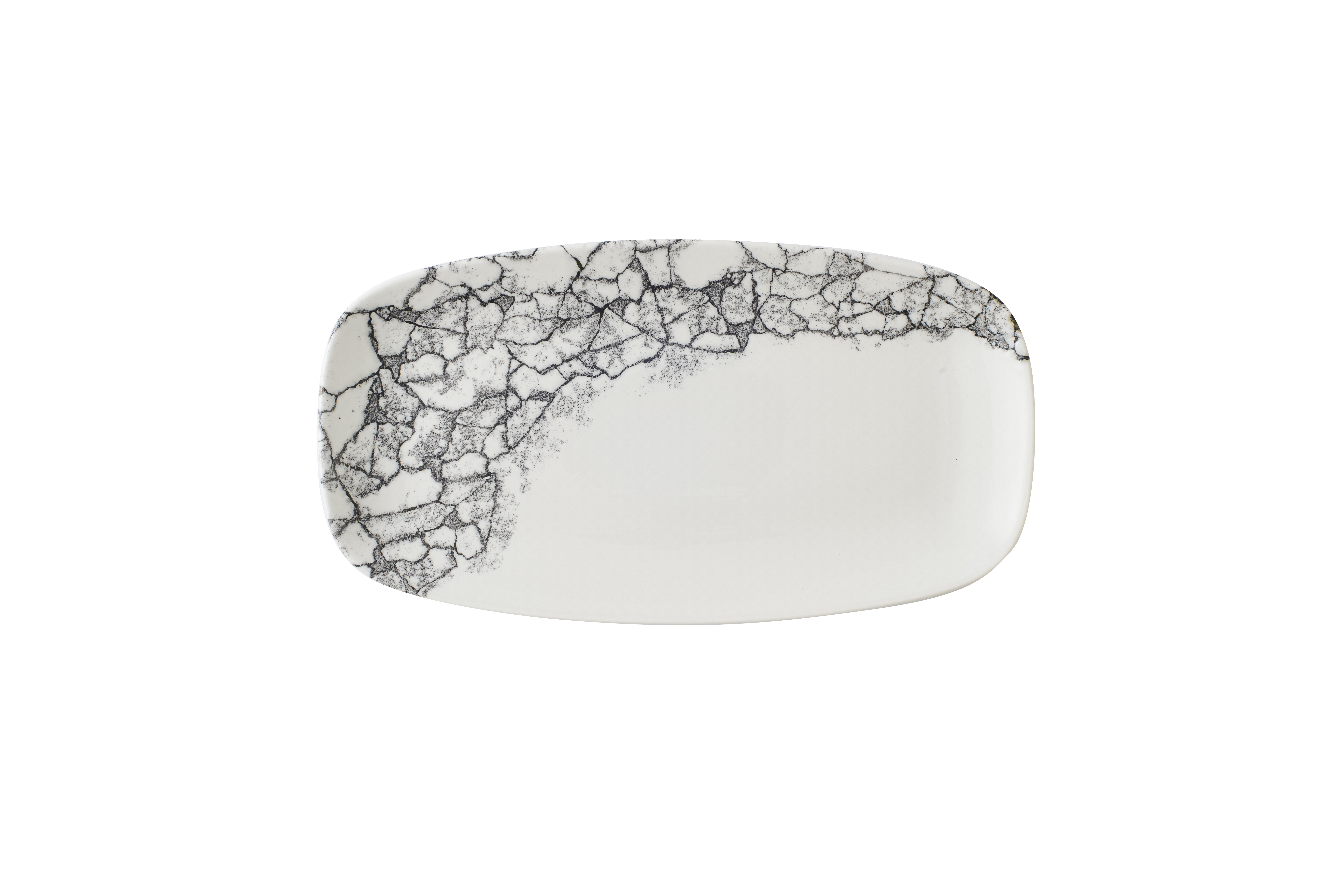 Platte eckig 35,5x18,9cm KINTSUGI quartz black