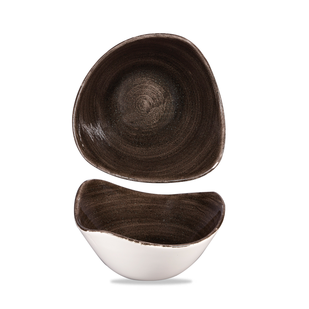 Schale dreieckig 15,3cm 260ml STONECAST PATINA iron black