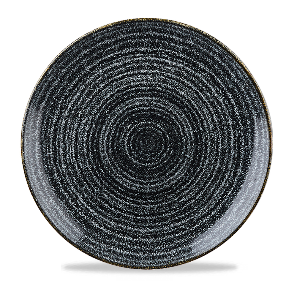 Teller flach coup 28,8cm STUDIO PRINTS HOMESPUN charcoal black