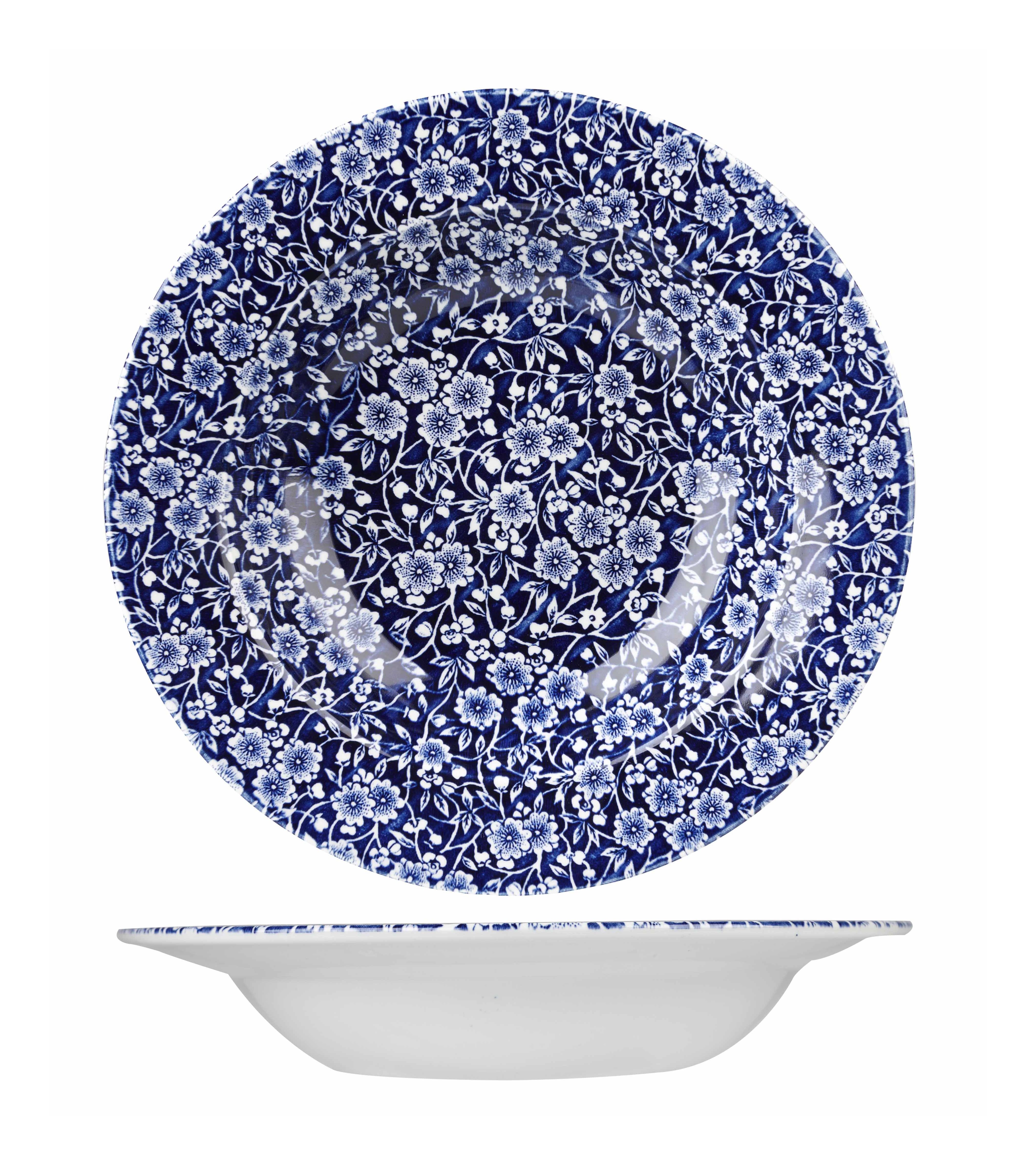 123094 Teller tief breite Fahne 25cm VINTAGE PRINTS willow