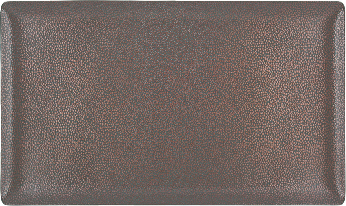 Platte rechteckig coup 34x20cm PURITY PEARLS METAL copper