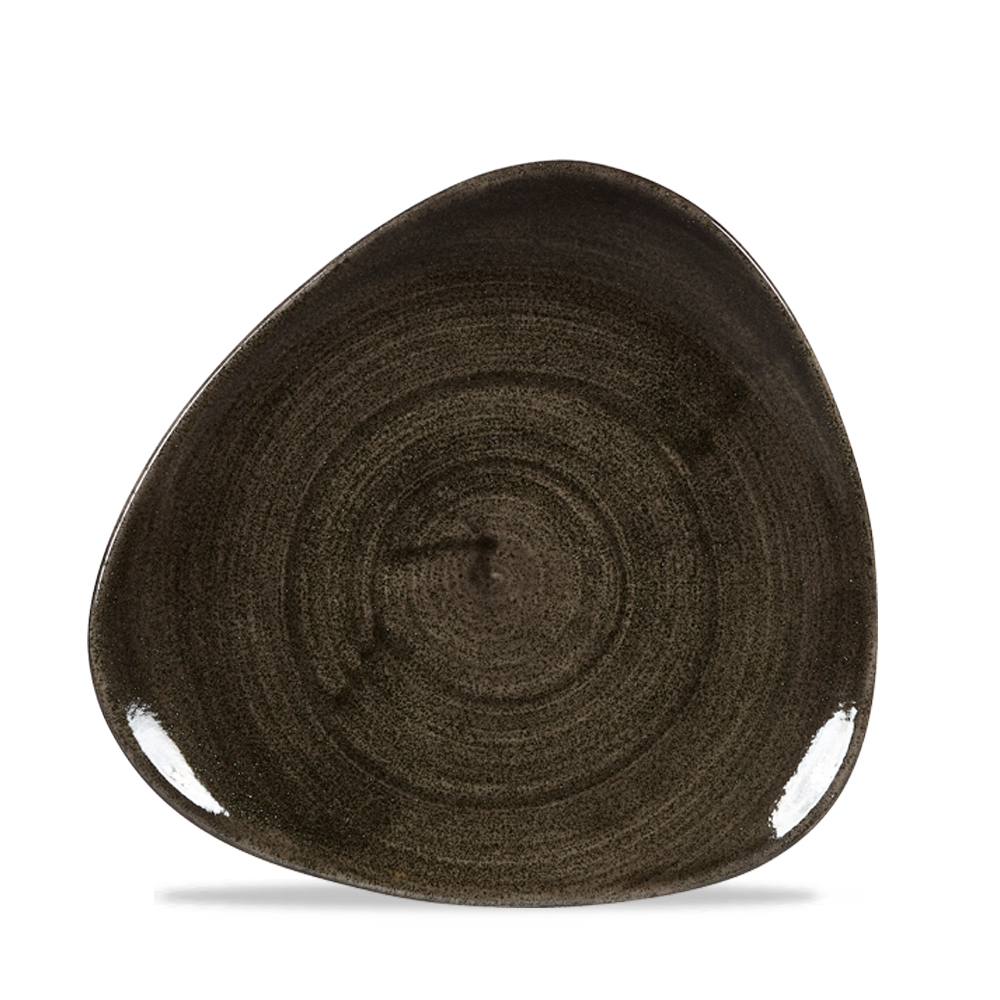 Teller dreieckig 19,2cm STONECAST PATINA iron black