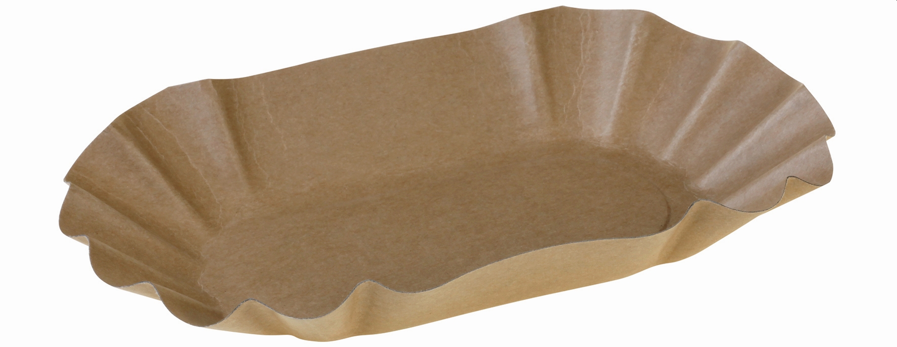 151583 250 Stück Pommes-Schale 140x220mm Kraft braun