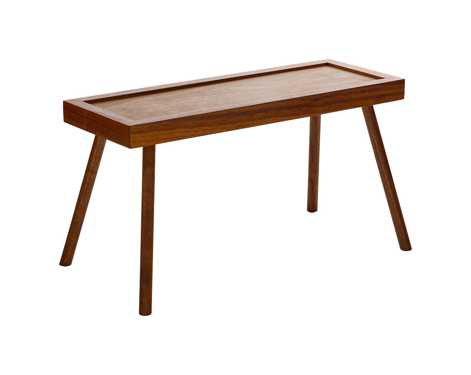 Präsenter rechteckig 36x13cm H 17cm LOFT Nussbaum