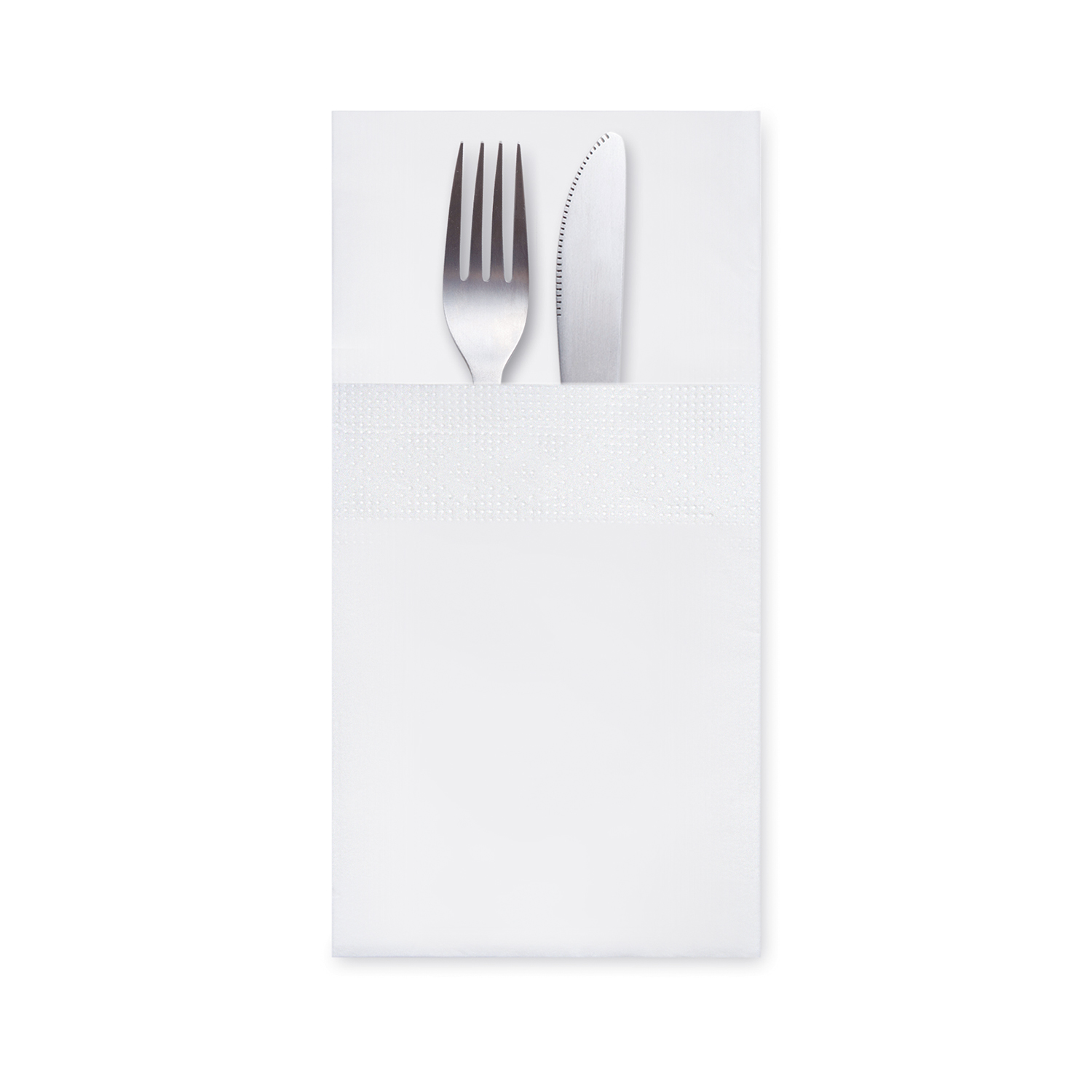 17102 200 Stück Zellstoff-Bestecktaschen 40x40 3-lagig 1/8 weiß