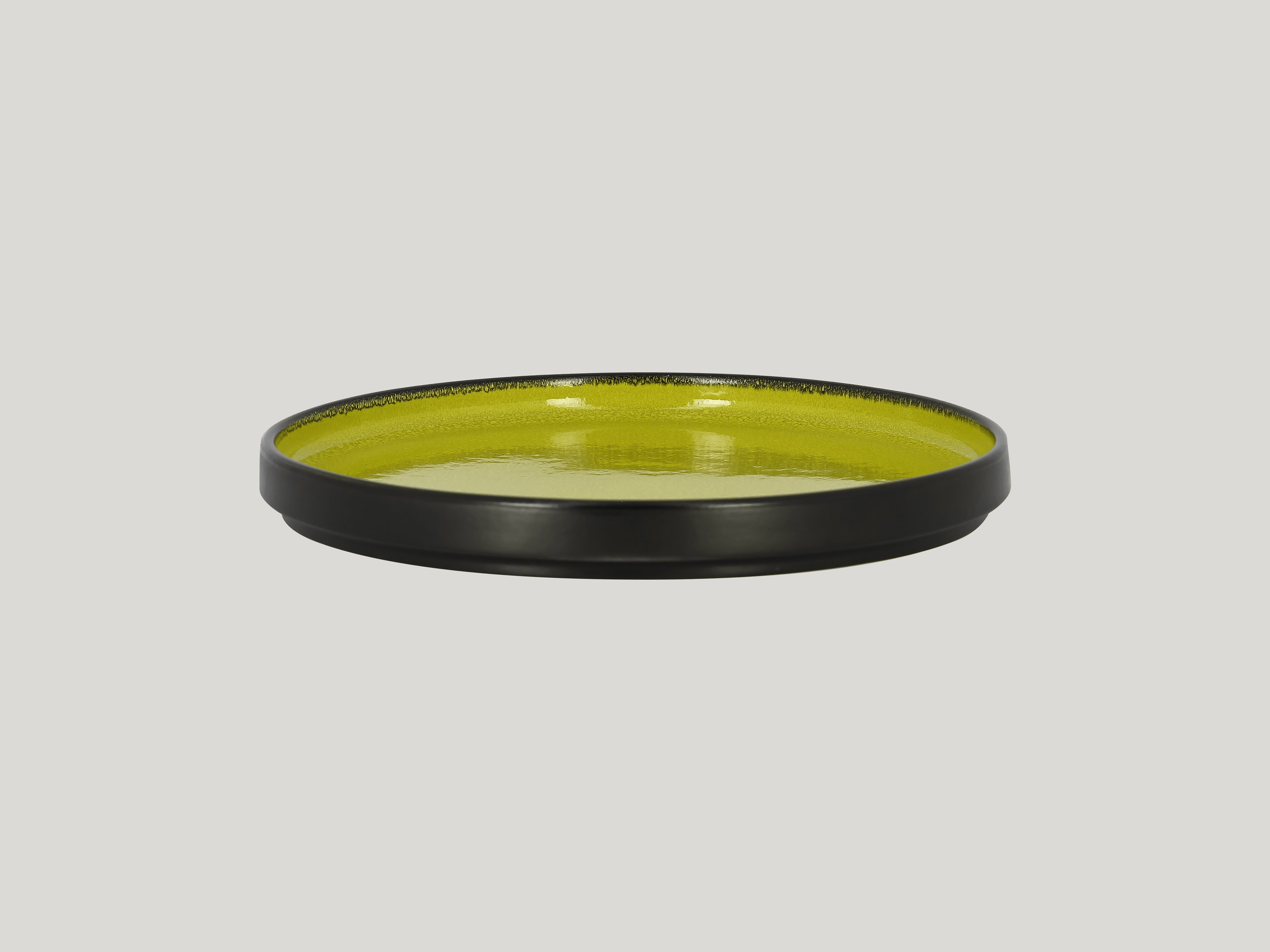 Teller flach hoher Rand Ø22,7cm H2,5cm FIRE green