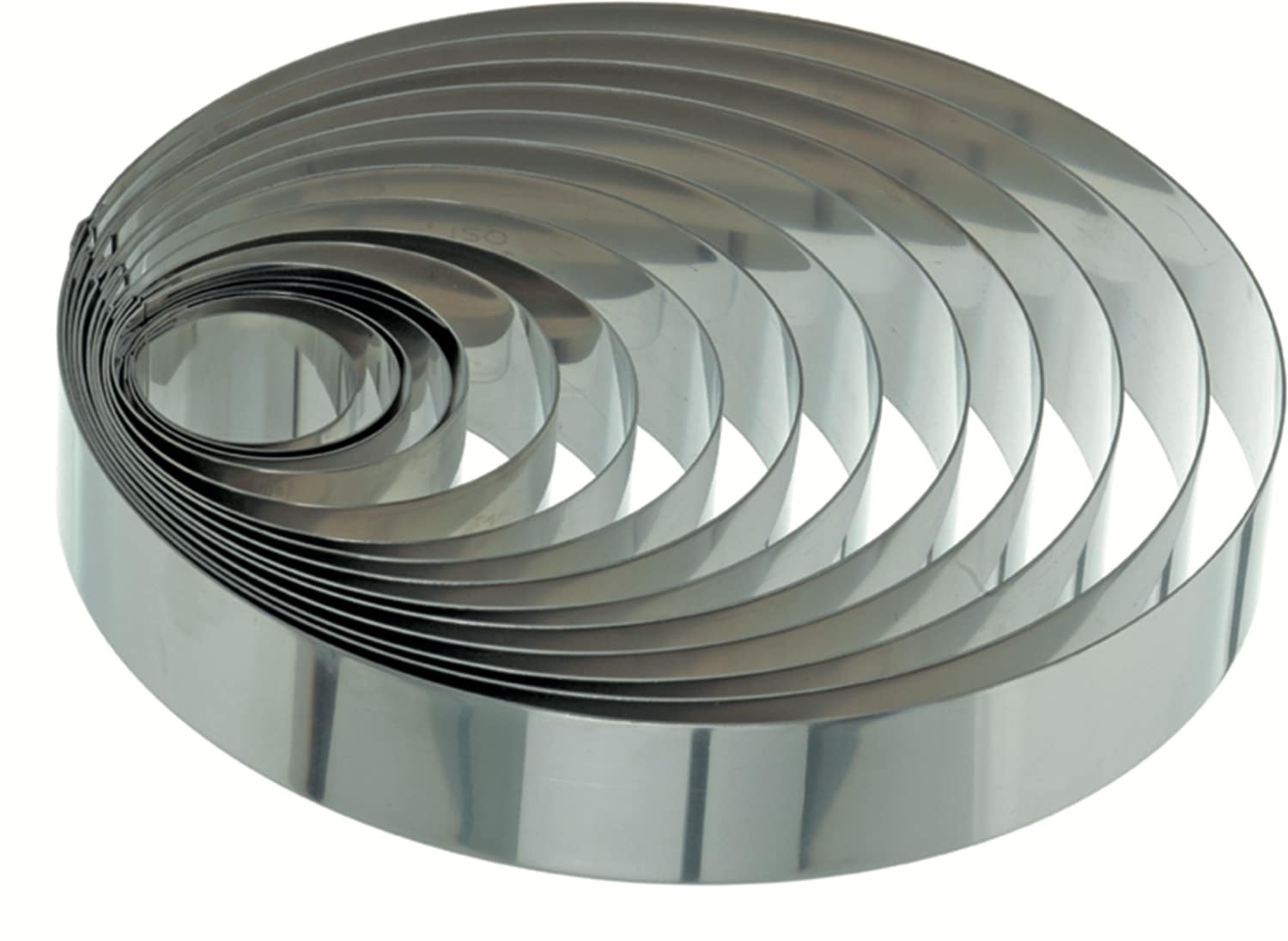 Tortenring Ø8xH4,5cm ohne Borde Edelstahl