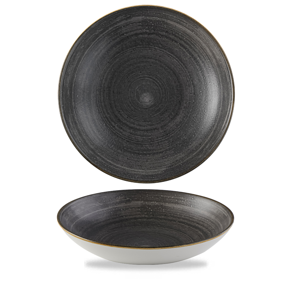 Teller tief coup 24,8cm STONECAST RAW Black