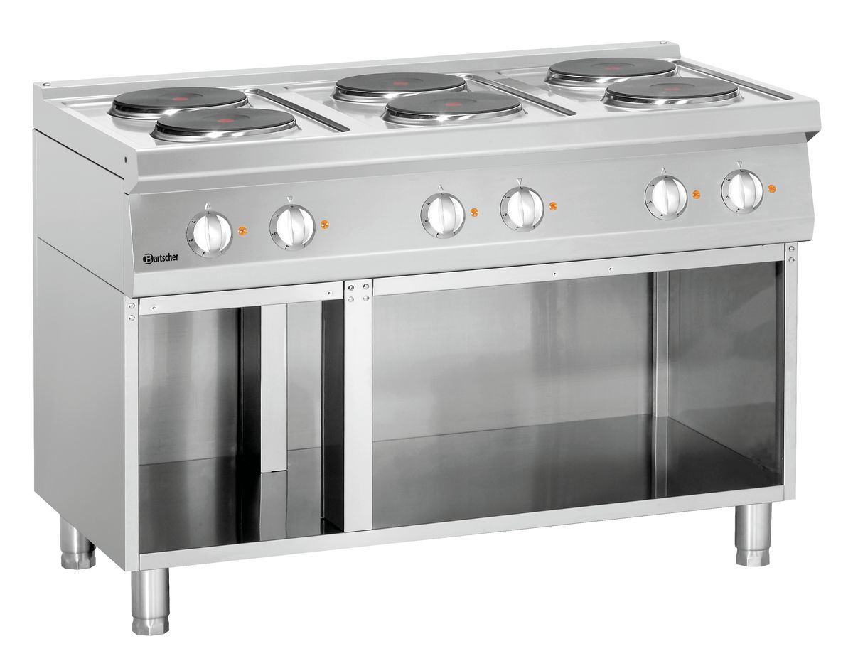 Elektroherd 6 Platten 400V Unterbau offen