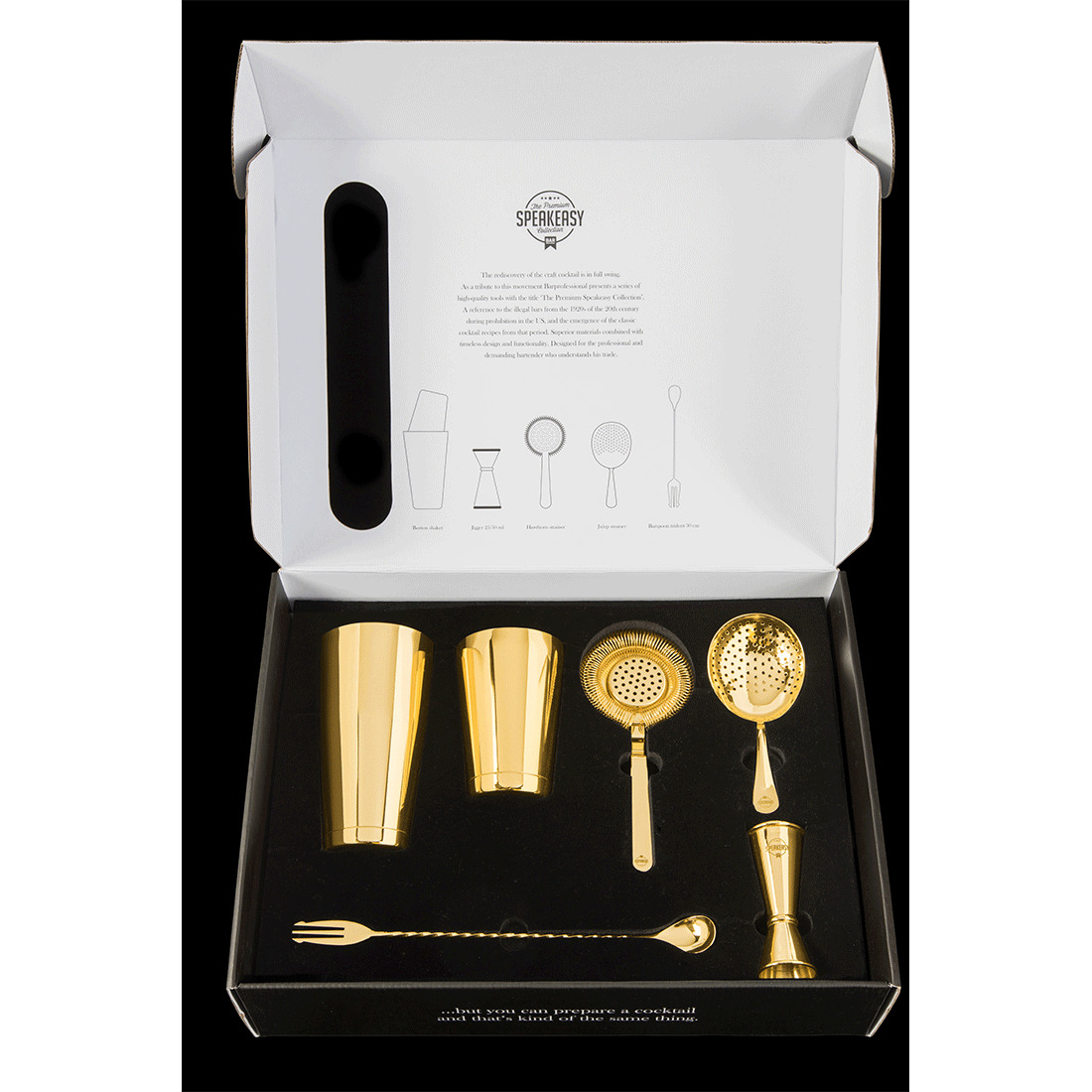 Cocktail Box Edelstahl goldfarben Cocktail Box Edelstahl goldfarben