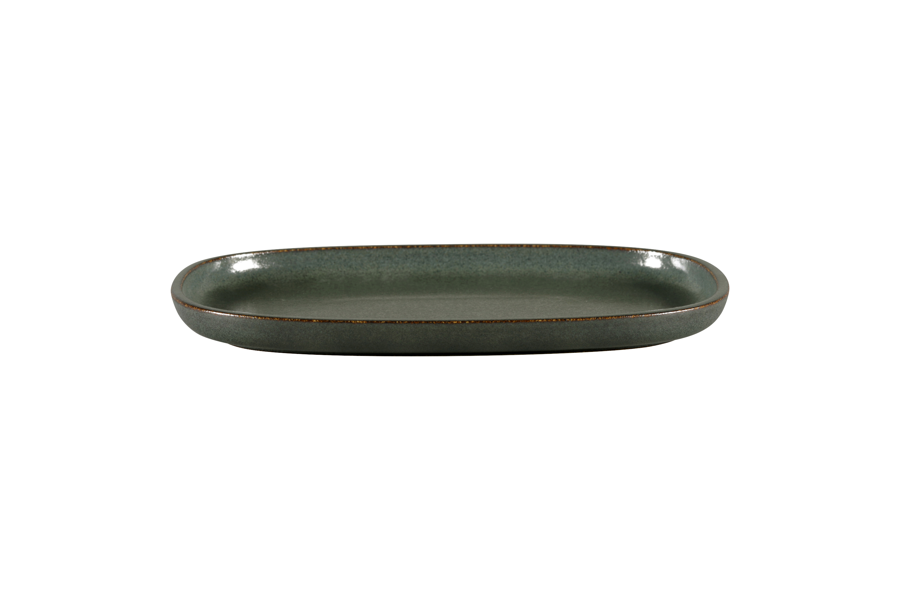 Platte oval 30,2x20cm RAKSTONE EASE caldera green