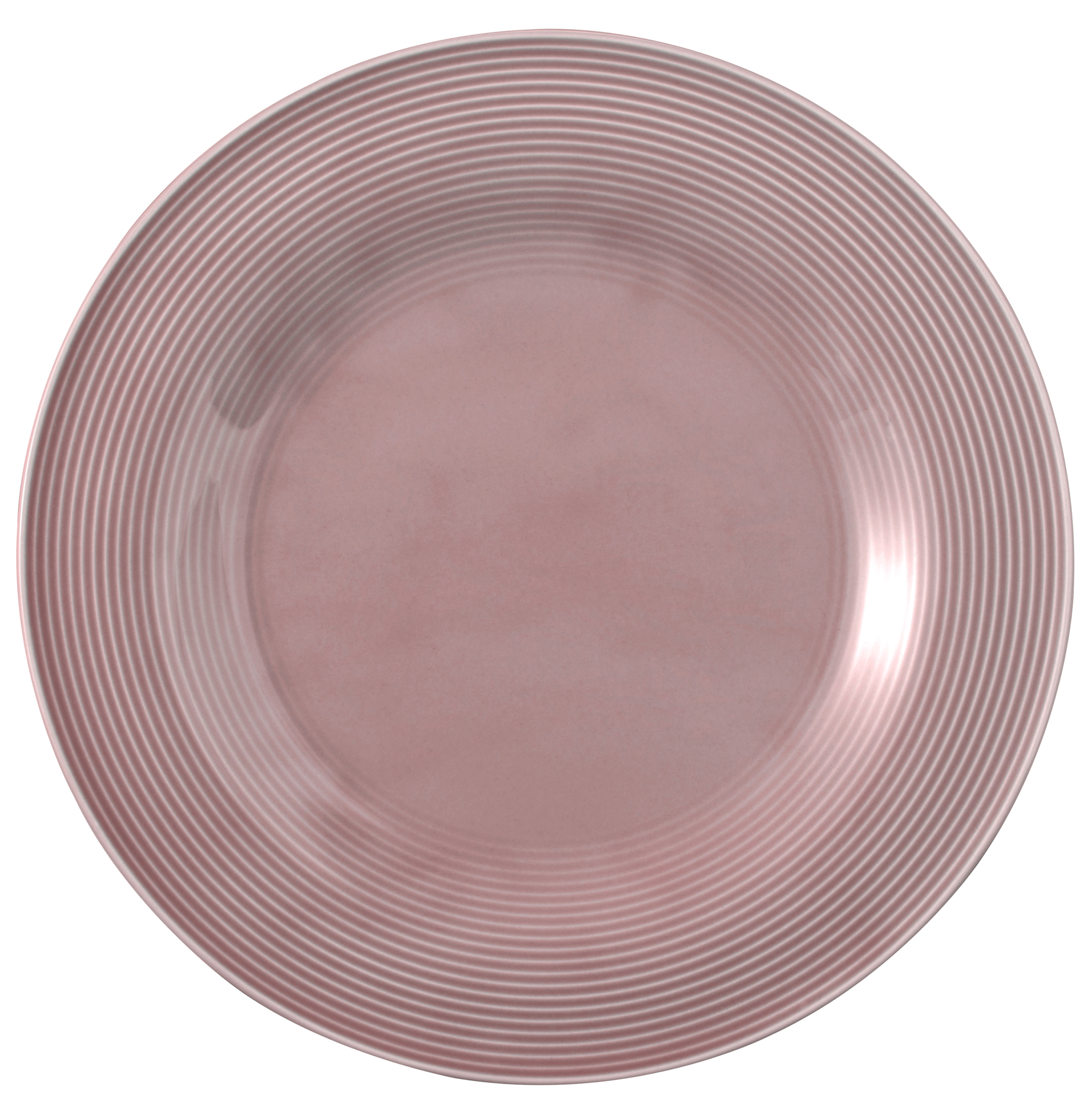 Teller rund mit Relief flach 30cm BEAT altrosa