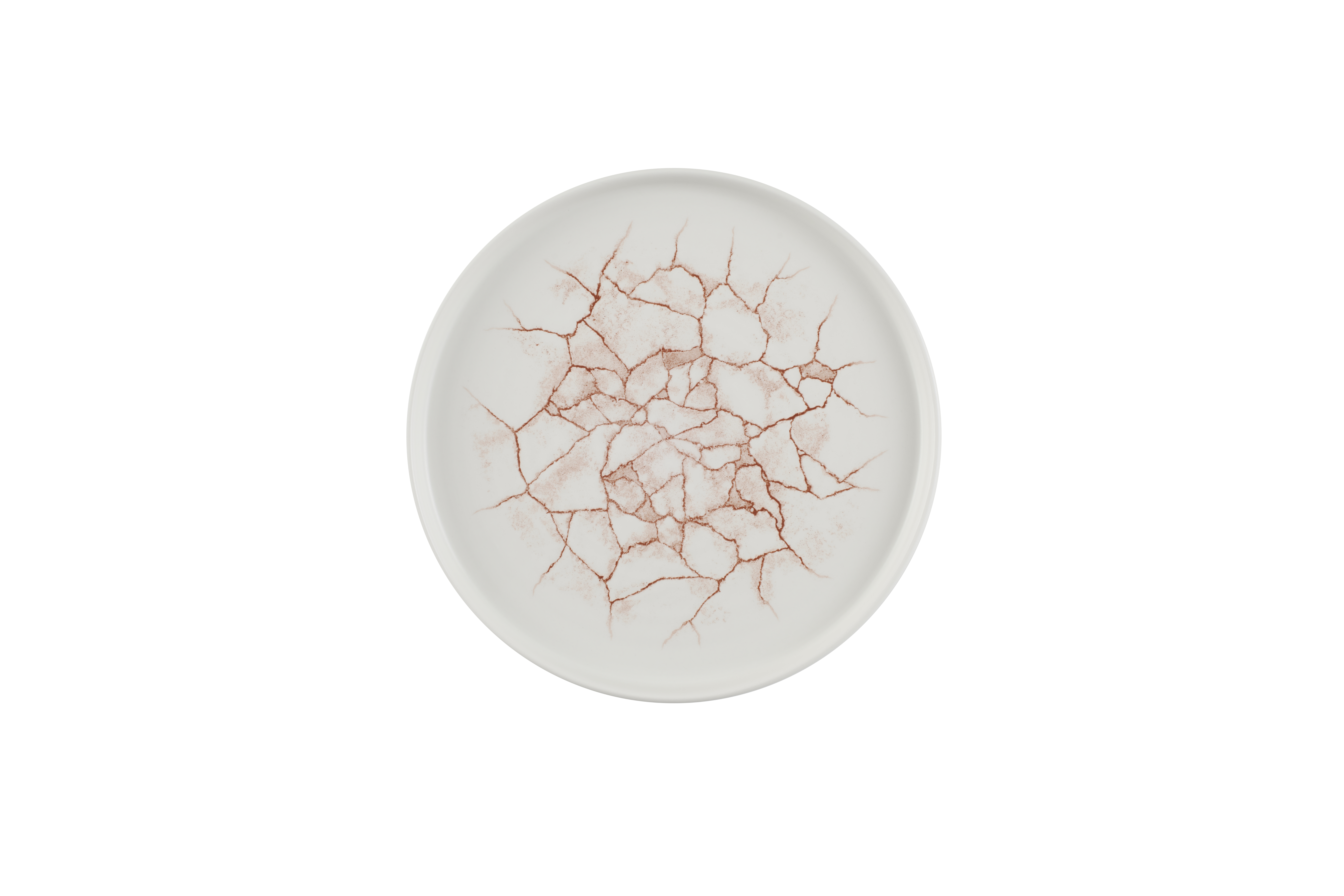 Teller flach walled 26cm KINTSUGI coral