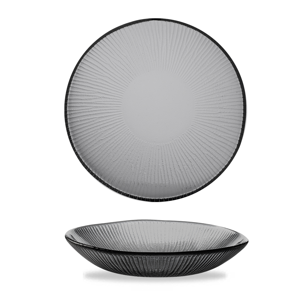 Glasschale organic 24,5cm BAMBOO GLASS dusk