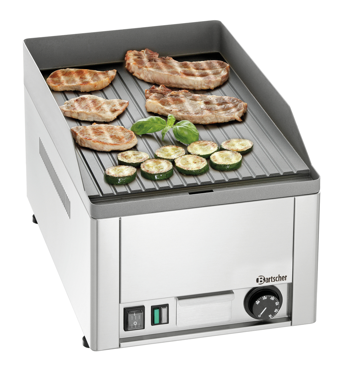127469 Elektro-Griddleplatte gerillt 1 Zone Tischgerät 230V