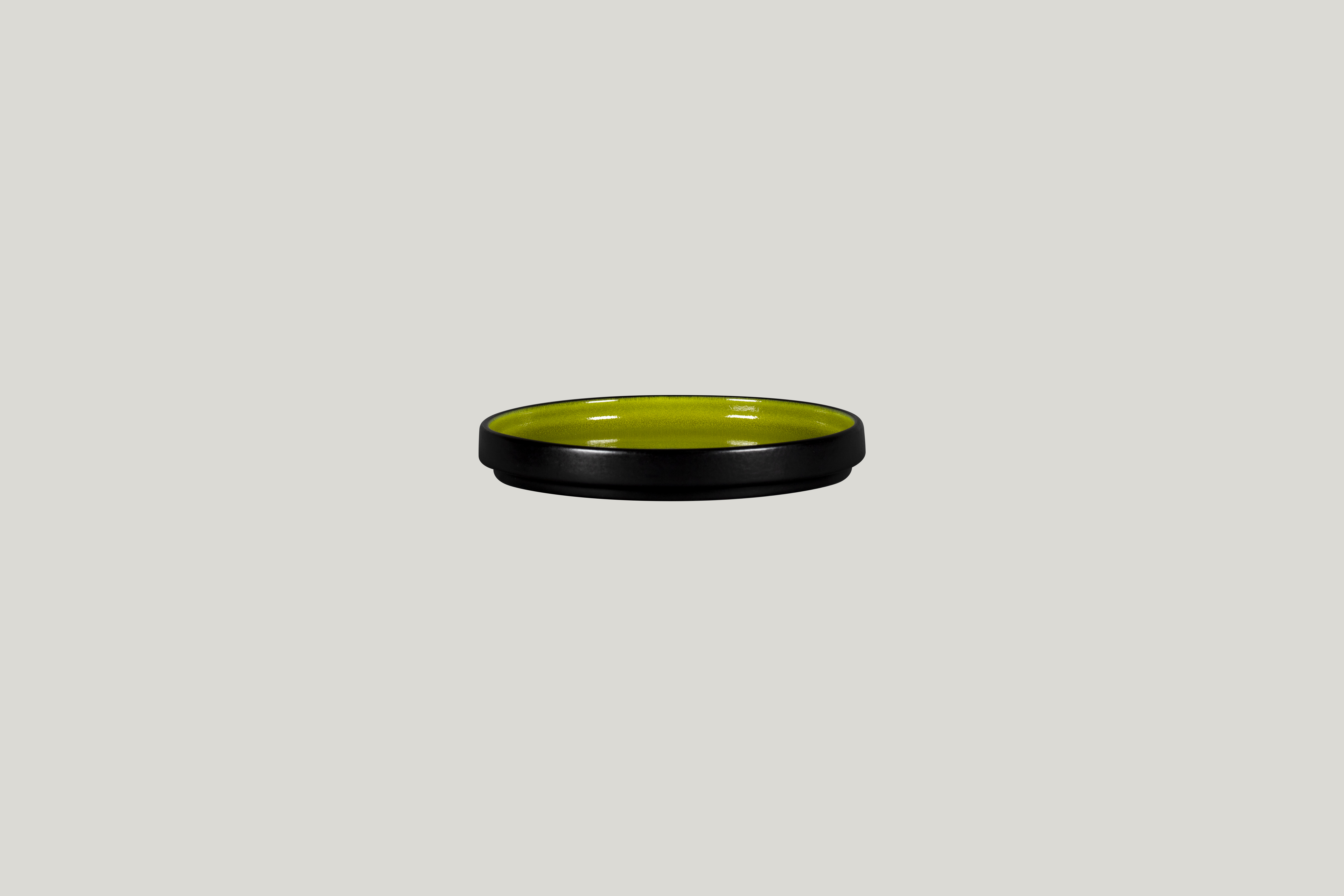 Teller flach hoher Rand Ø15,7cm H2,1cm FIRE green